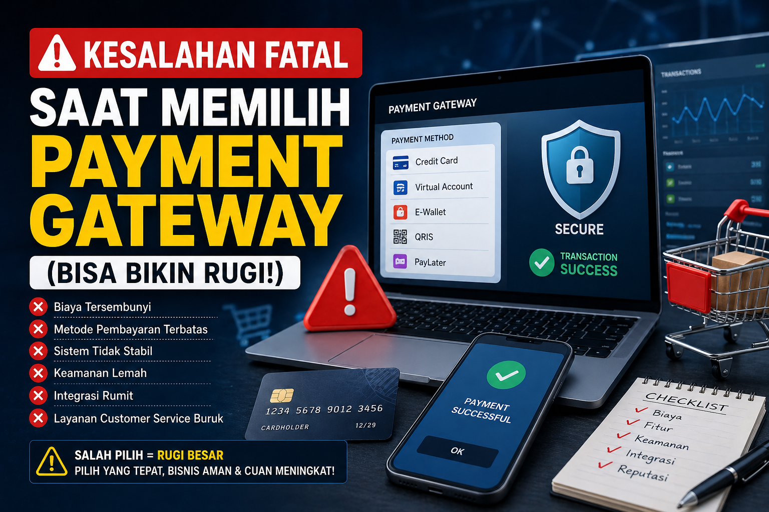 Kesalahan Fatal Saat Memilih Payment Gateway (Bisa Bikin Rugi), Ayo Cerdas Memilih Payment Gateway Yang Paling Tepat Untuk Bisnismu