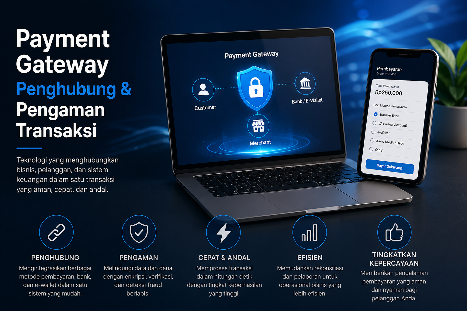 Payment Gateway: bukan dari Sekadar Sistem Pembayaran Online tetapi juga sebagai “jembatan digital” yang menghubungkan:Pelanggan,Merchant,Bank