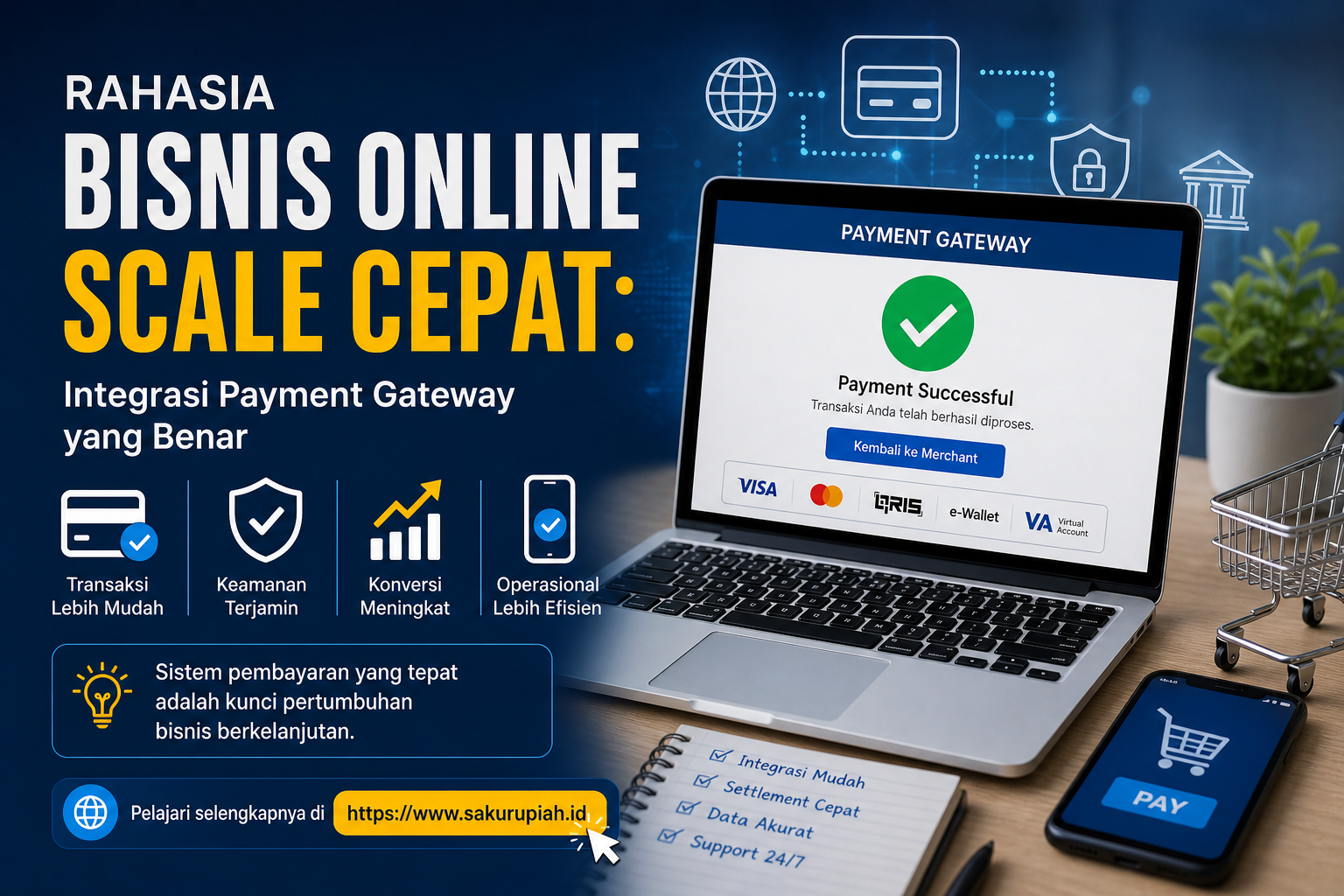 Rahasia Bisnis Online Scale Cepat di Tahun 2026: Integrasi Payment Gateway yang Benar ,Aman & Terpercya